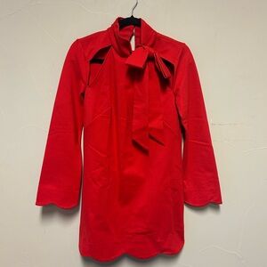 Anthropologie Red Mini Dress